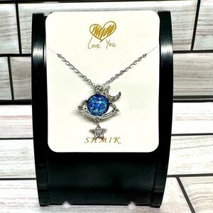 Planet star and moon necklace 🦕